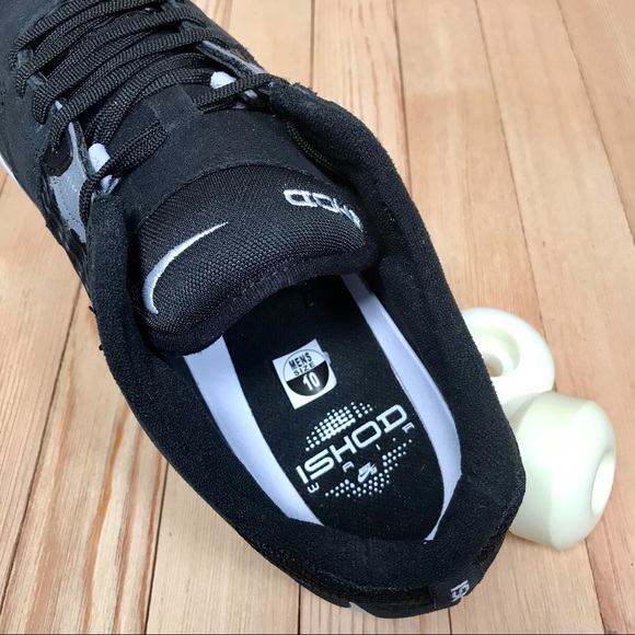 Nike SB Ishod Wair Black White Grey Skate Shoes - Picture 4 of 5